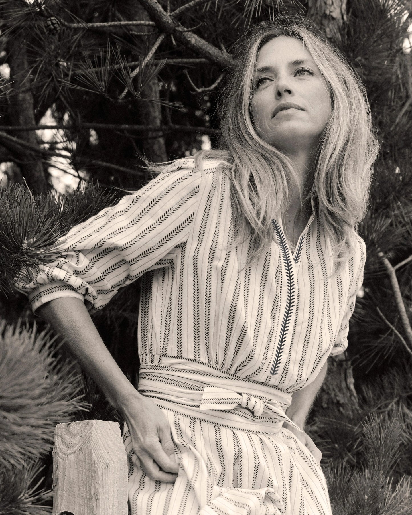 Seraphina Dress - Coastal Indigo Stripe