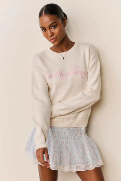 Selman Embroidered Cotton Pullover - Cold Foam