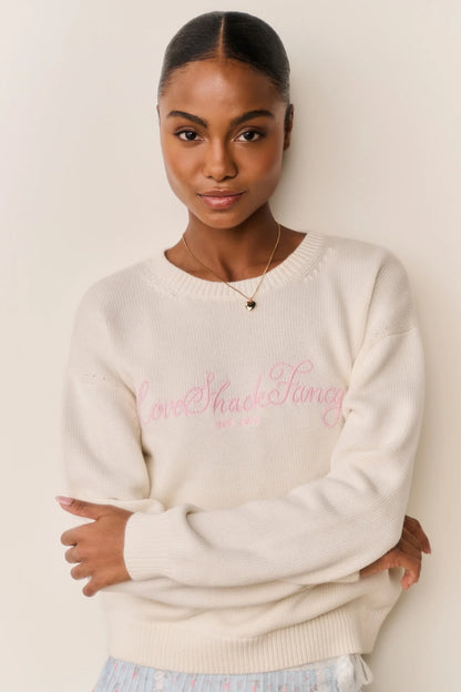 Selman Embroidered Cotton Pullover - Cold Foam