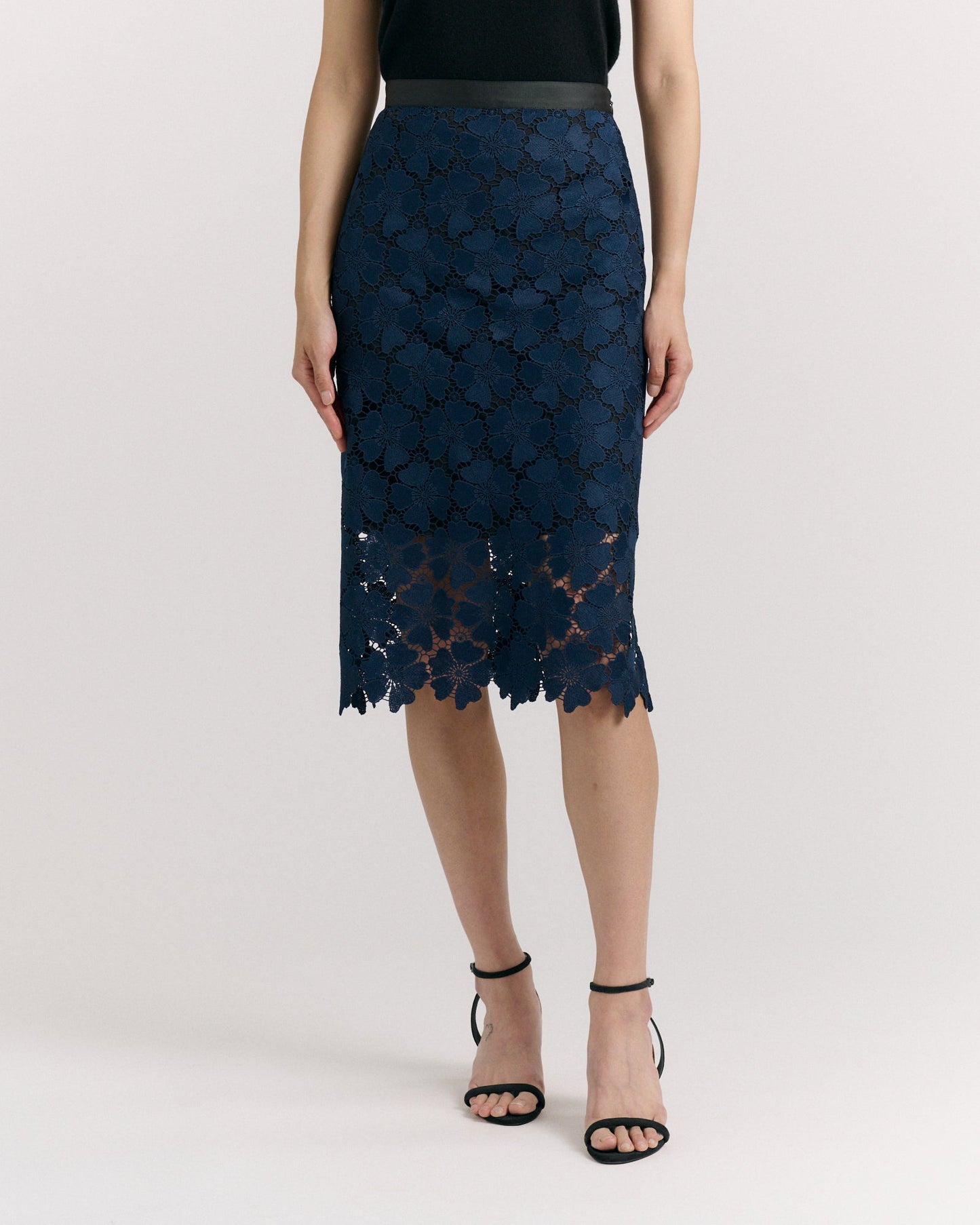 SP26 Mulberry Midi Skirt-Midnight Blue