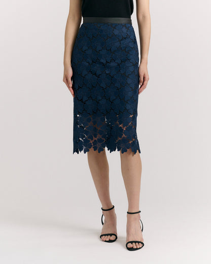 SP26 Mulberry Midi Skirt-Midnight Blue