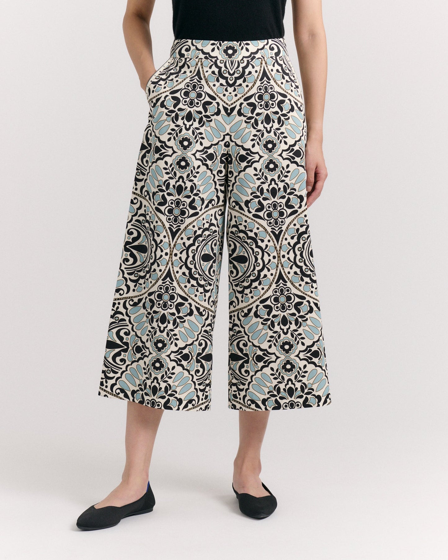 SP26 Salida Culotte Pants-Flor Medallion Tidal Pool