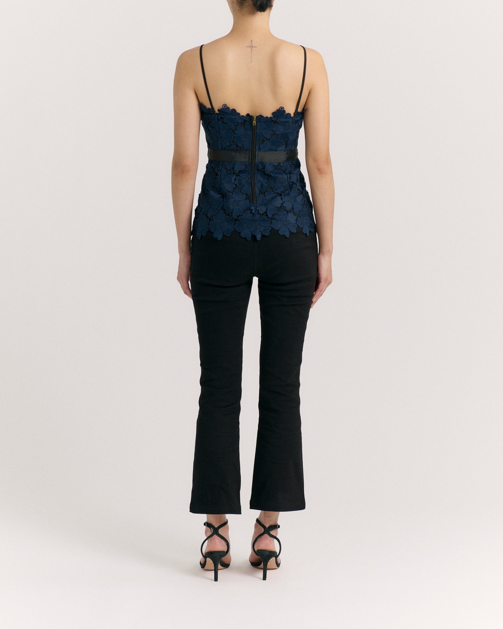 SP26 Romita Peplum Top-Midnight Blue