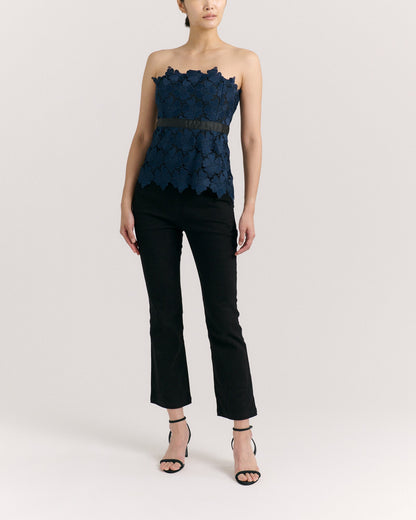 SP26 Romita Peplum Top-Midnight Blue