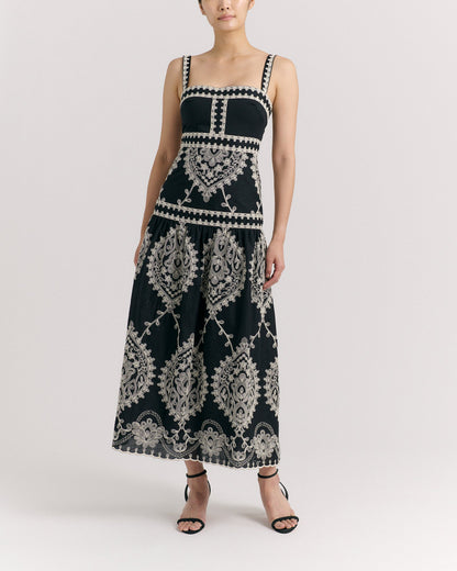 SP26 Adair Midi Dress-Noir