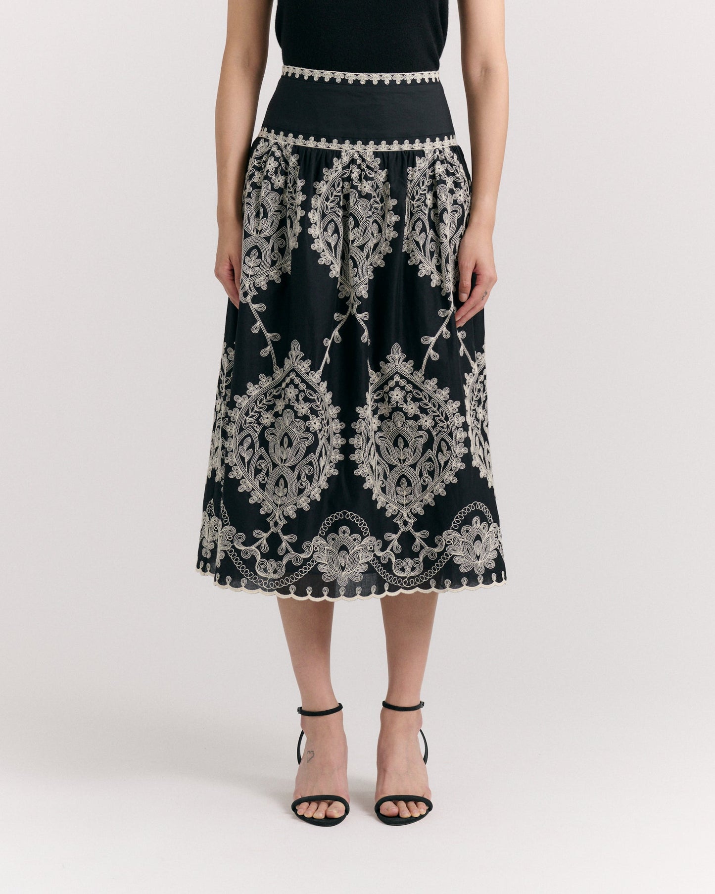 SP26 Georgia Midi Skirt-Noir