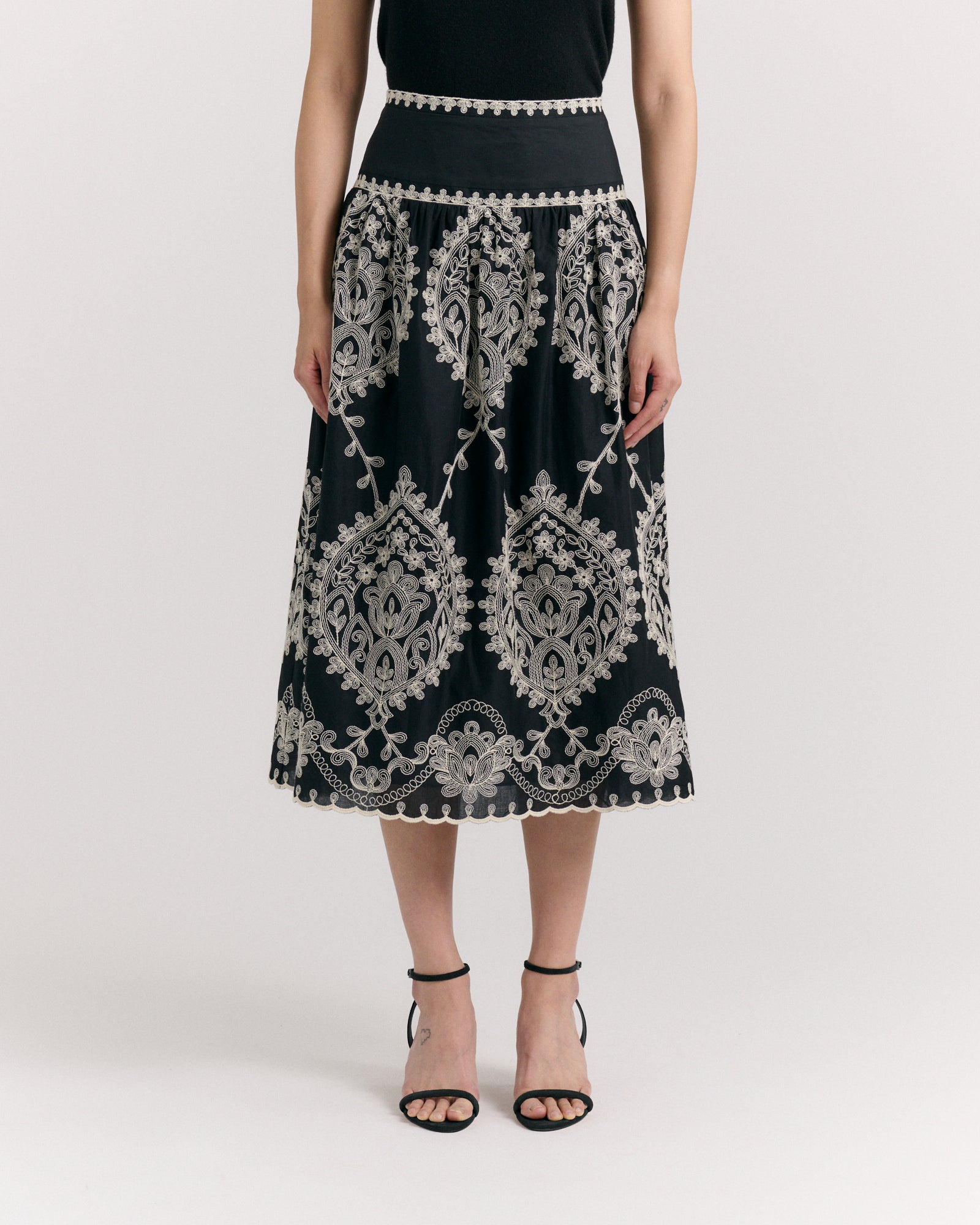 SP26 Georgia Midi Skirt-Noir