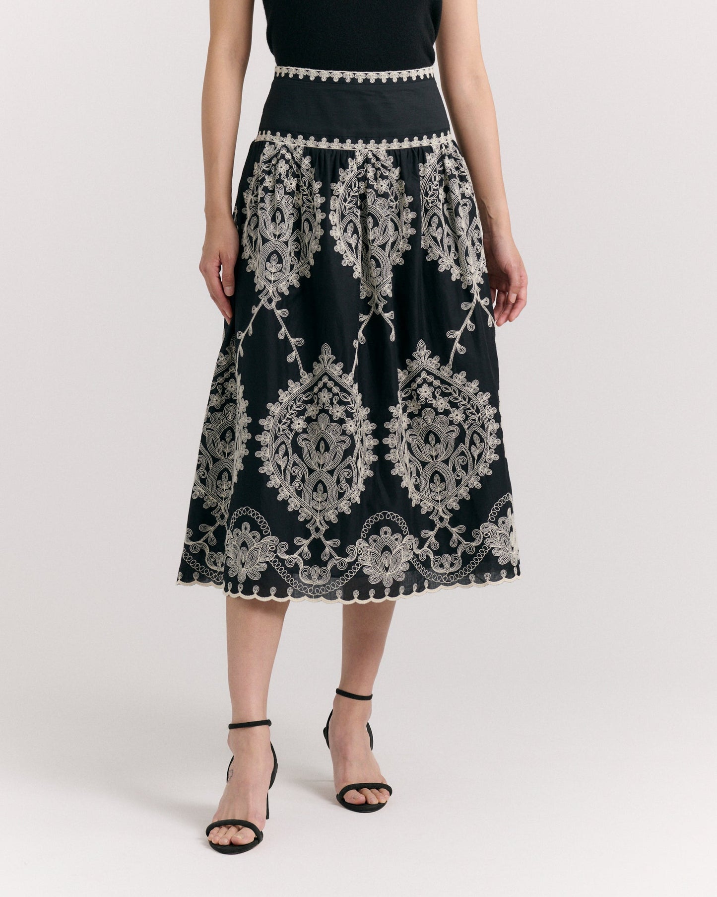 SP26 Georgia Midi Skirt-Noir