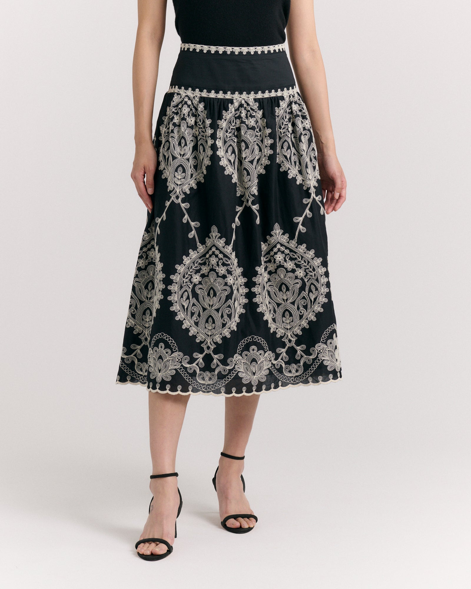 SP26 Georgia Midi Skirt-Noir