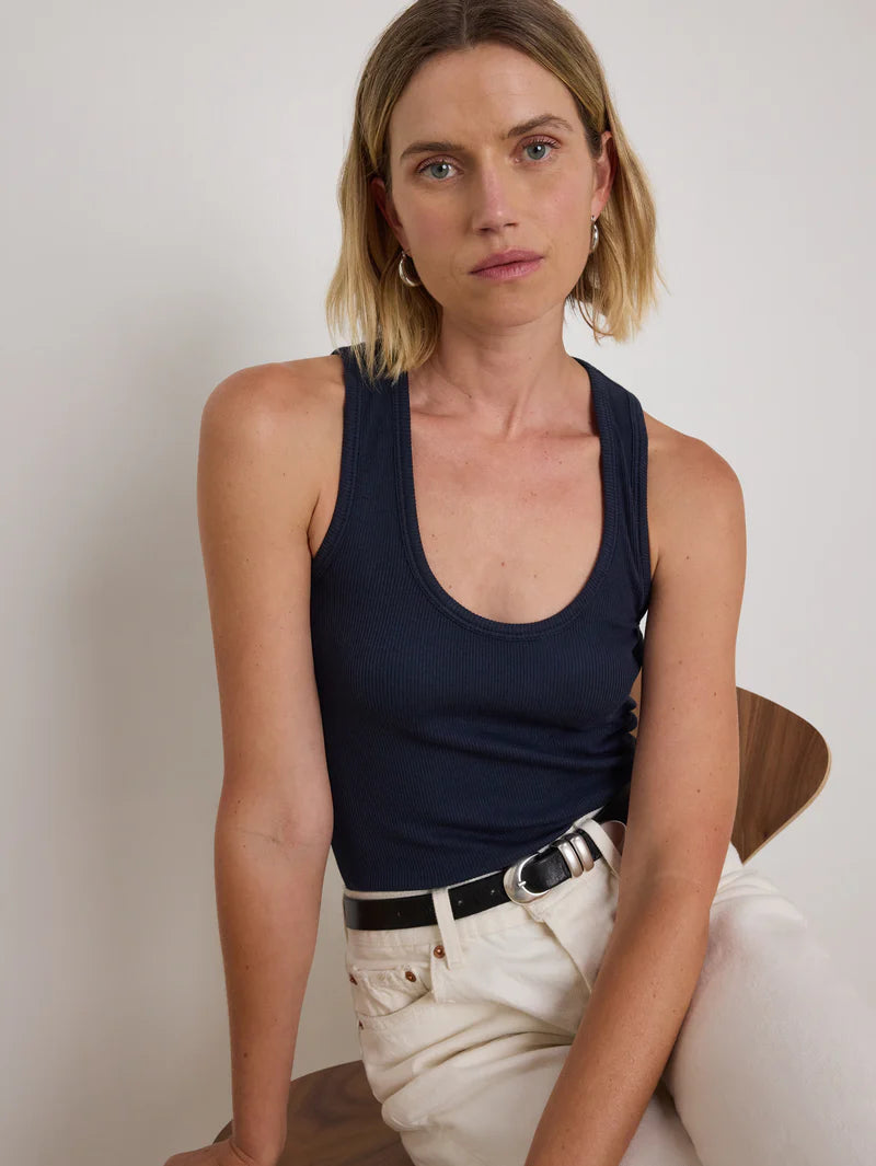 Stella Ribbed Tank - Night Sky
