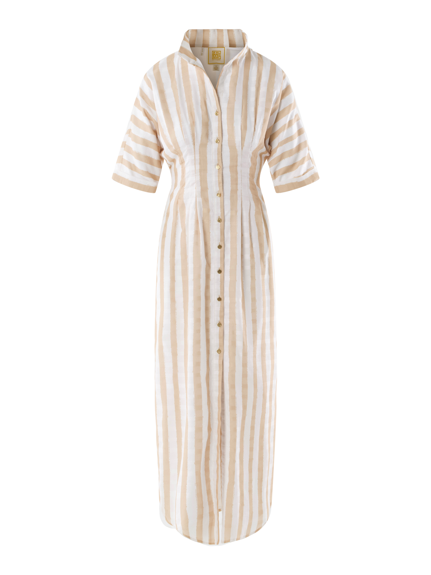 Georgia Dress - Sand Stripe