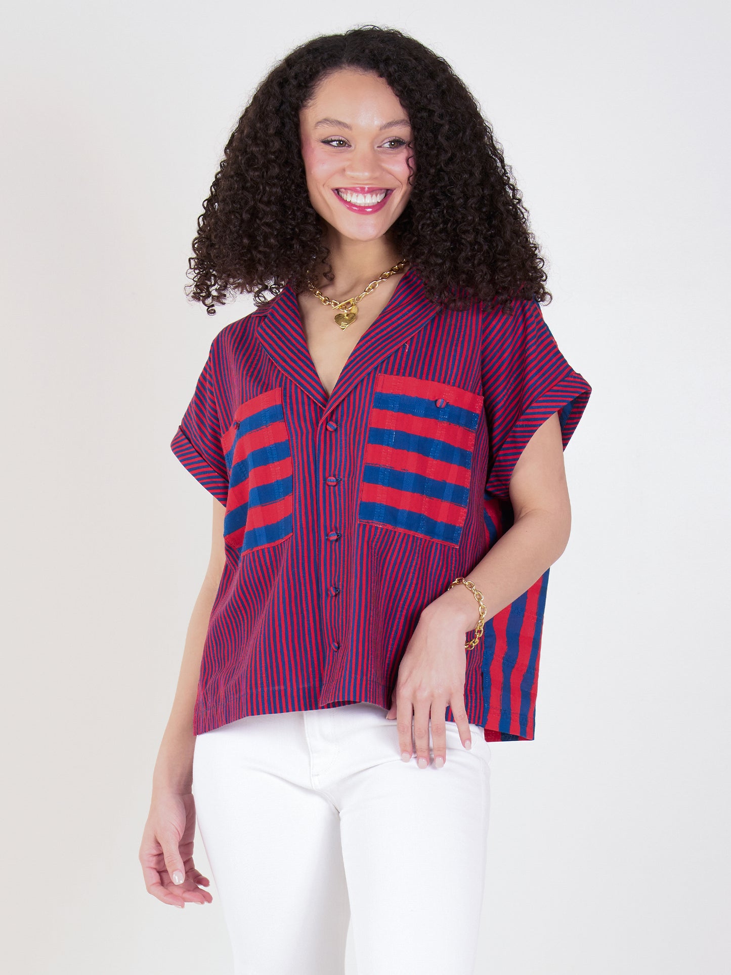 Luna Top - Americano Stripe