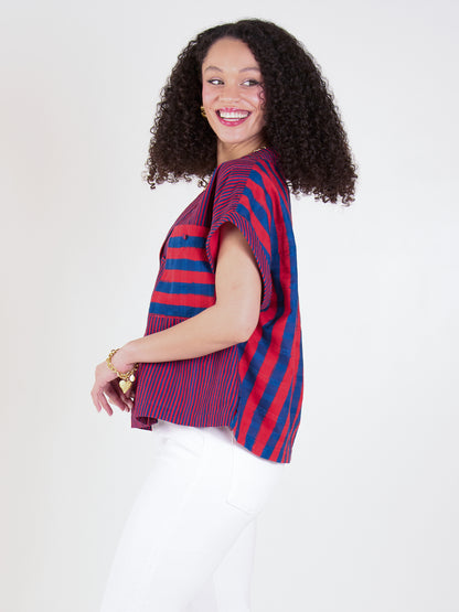 Luna Top - Americano Stripe