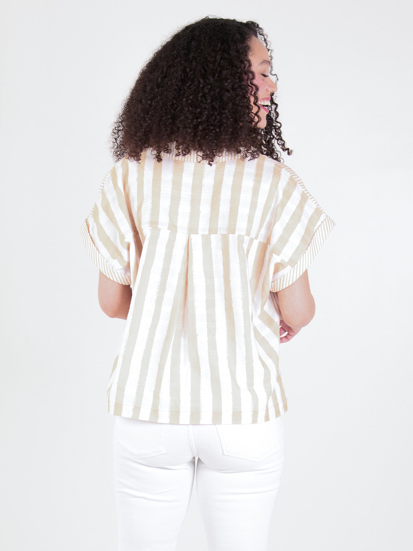Luna Top - Sand Stripe