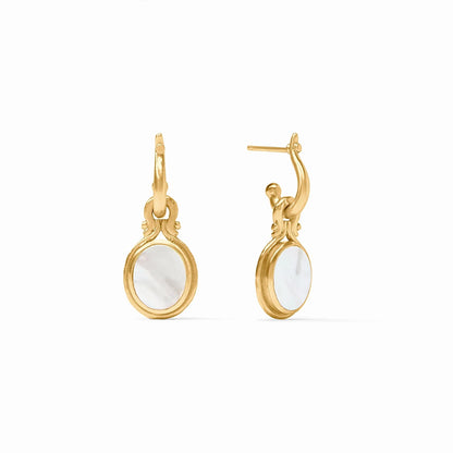 Saratoga Pearl Hoop & Charm Earring - Mother Of Pearl