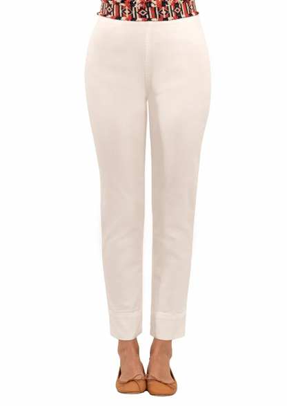 GripeLess Denim Pull On Pant - White