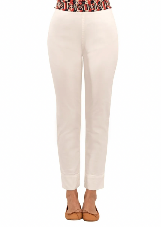 GripeLess Denim Pull On Pant - White