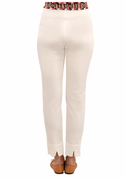 GripeLess Denim Pull On Pant - White