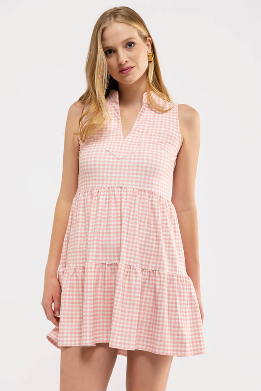 Tatum Dress - Pink Gingham