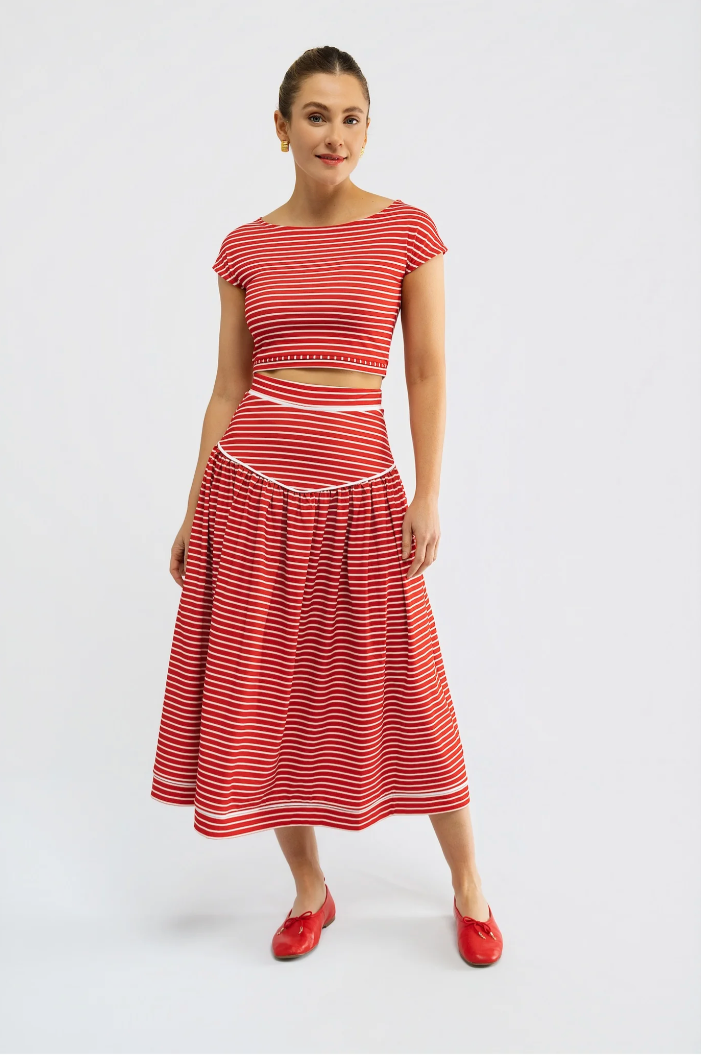 Mina Top - Strawberry Stripe