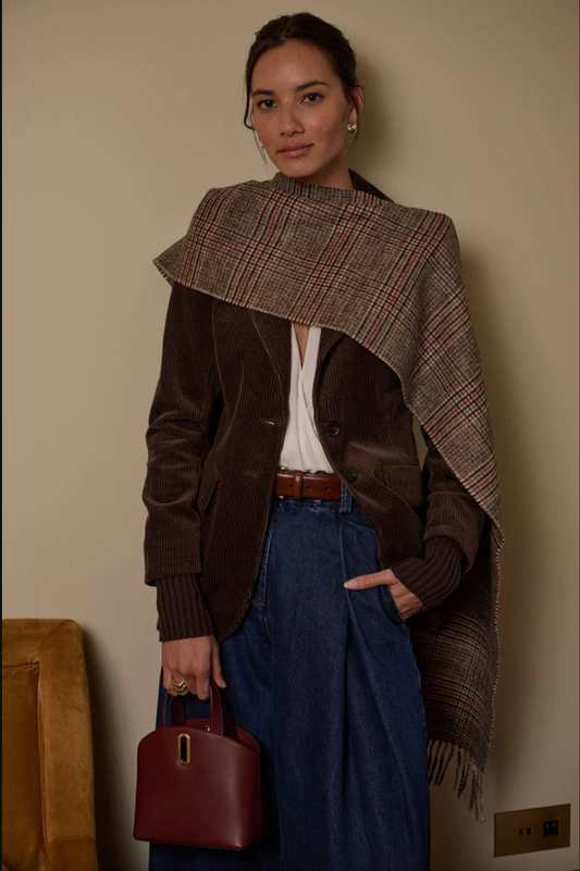 The Plaid Fringe Scarf - Multi