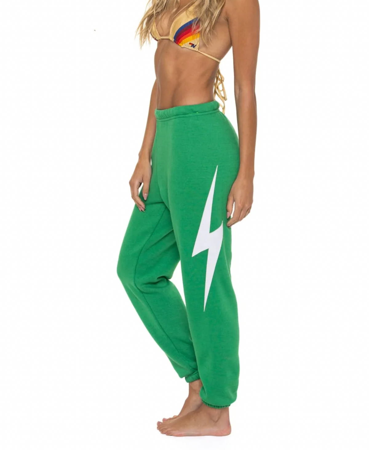 Women's Bolt Stitch Sweatpants - Kelly Green/White