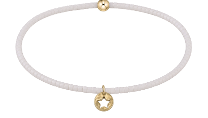 Extends Hope Classic Bracelet - White - Star Small Gold Disc