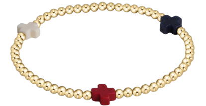 Extends Signature Cross 3mm Gold Bracelet - Firecracker
