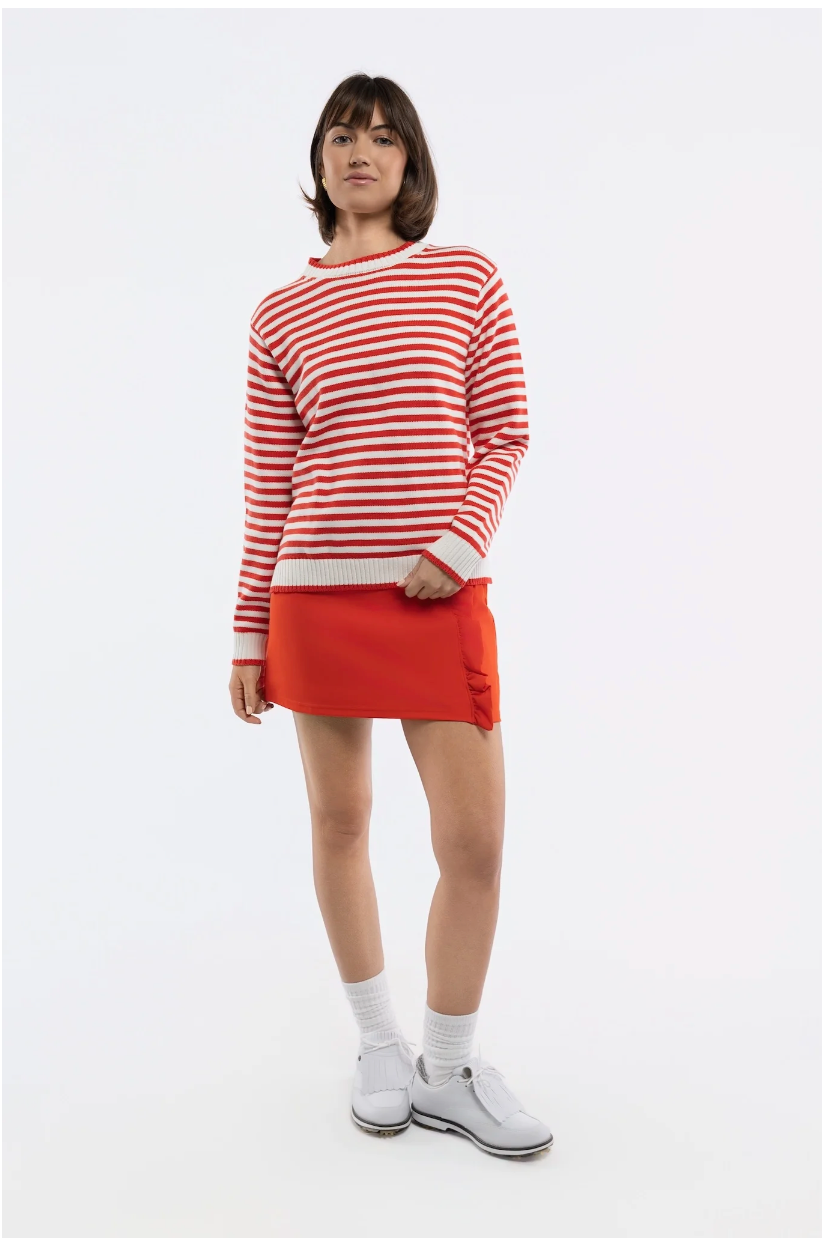 Autumn Sweater - Tomato/Cream Stripe