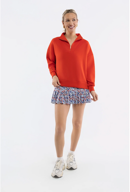 Morgan Quarter Zip - Tomato