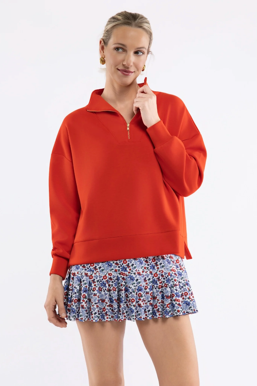 Morgan Quarter Zip - Tomato