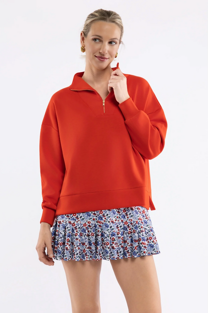Morgan Quarter Zip - Tomato