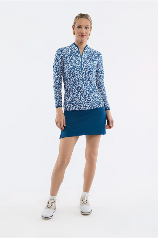 Carey Quarter Zip - Porcelain Floral