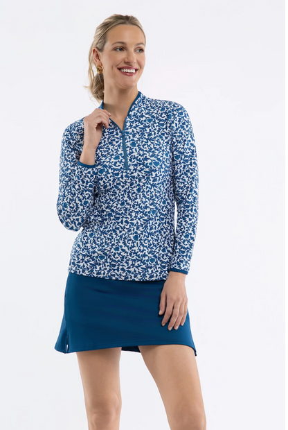 Carey Quarter Zip - Porcelain Floral