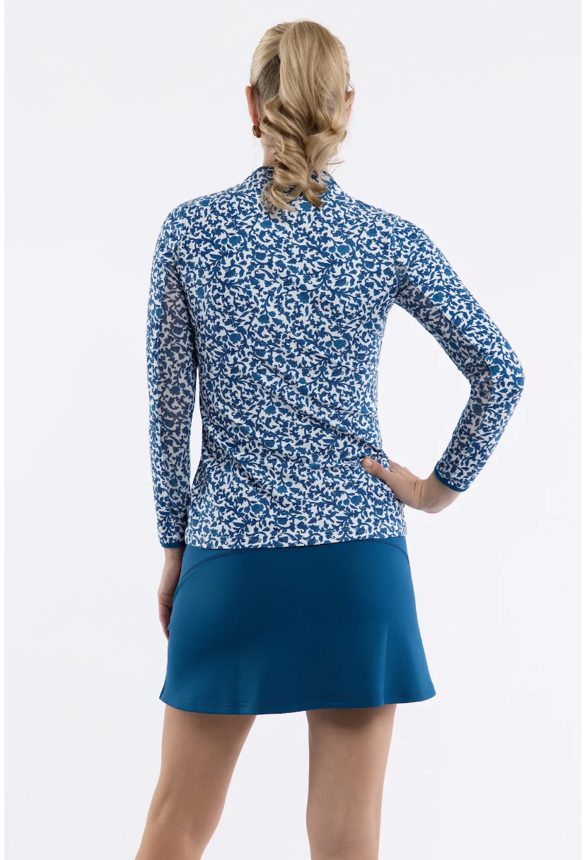 Carey Quarter Zip - Porcelain Floral