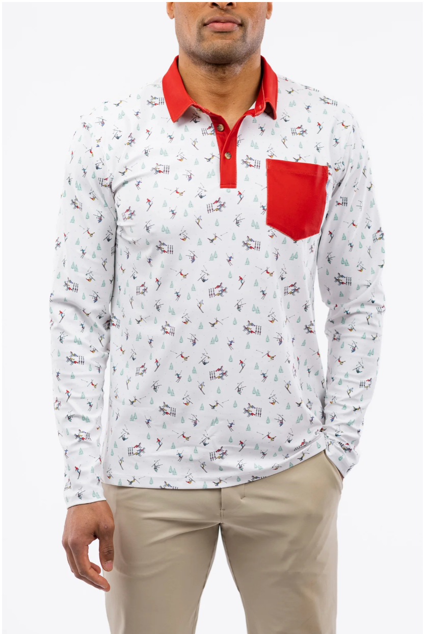 The Hendricks Long Sleeve Polo - The Slopes