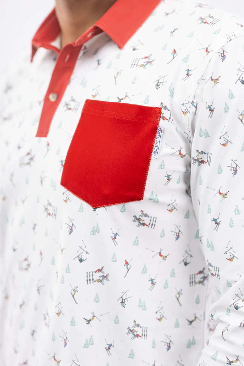 The Hendricks Long Sleeve Polo - The Slopes