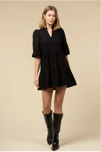 The Tory Ponte Dress - Black