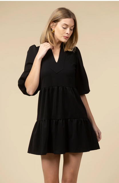 The Tory Ponte Dress - Black