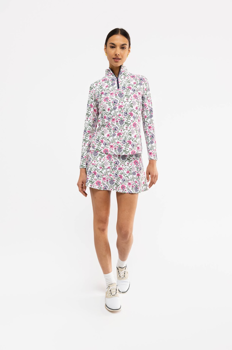 Ava Quarter Zip - Perennial Play Pink