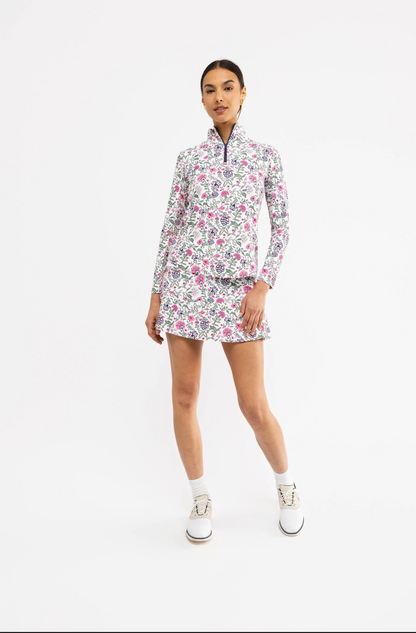 Ava Quarter Zip - Perennial Play Pink