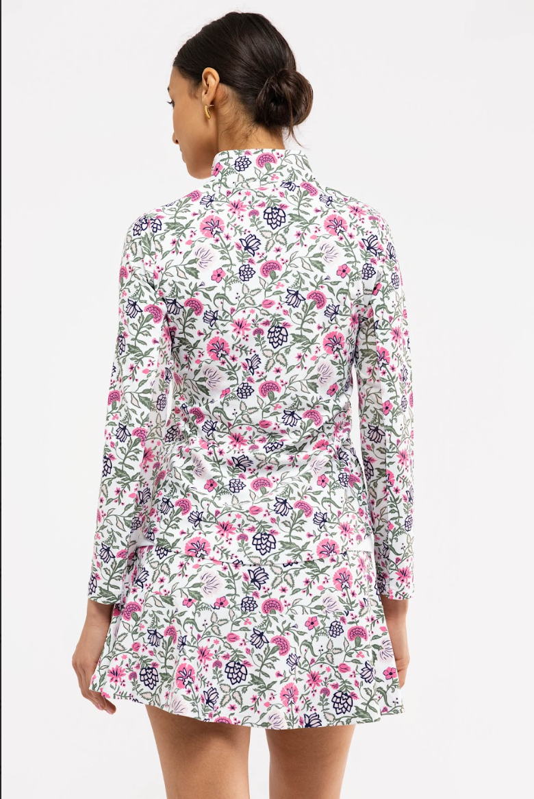 Ava Quarter Zip - Perennial Play Pink