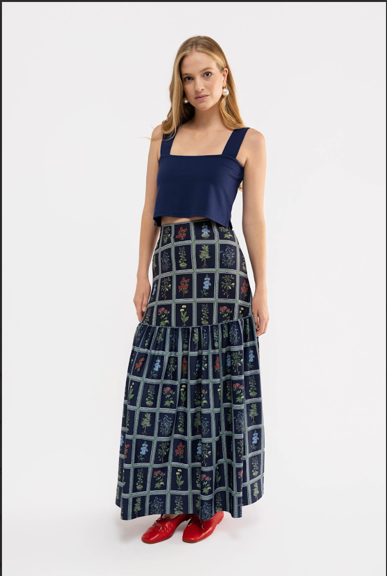 Faye Skirt - Gardeners Window Navy