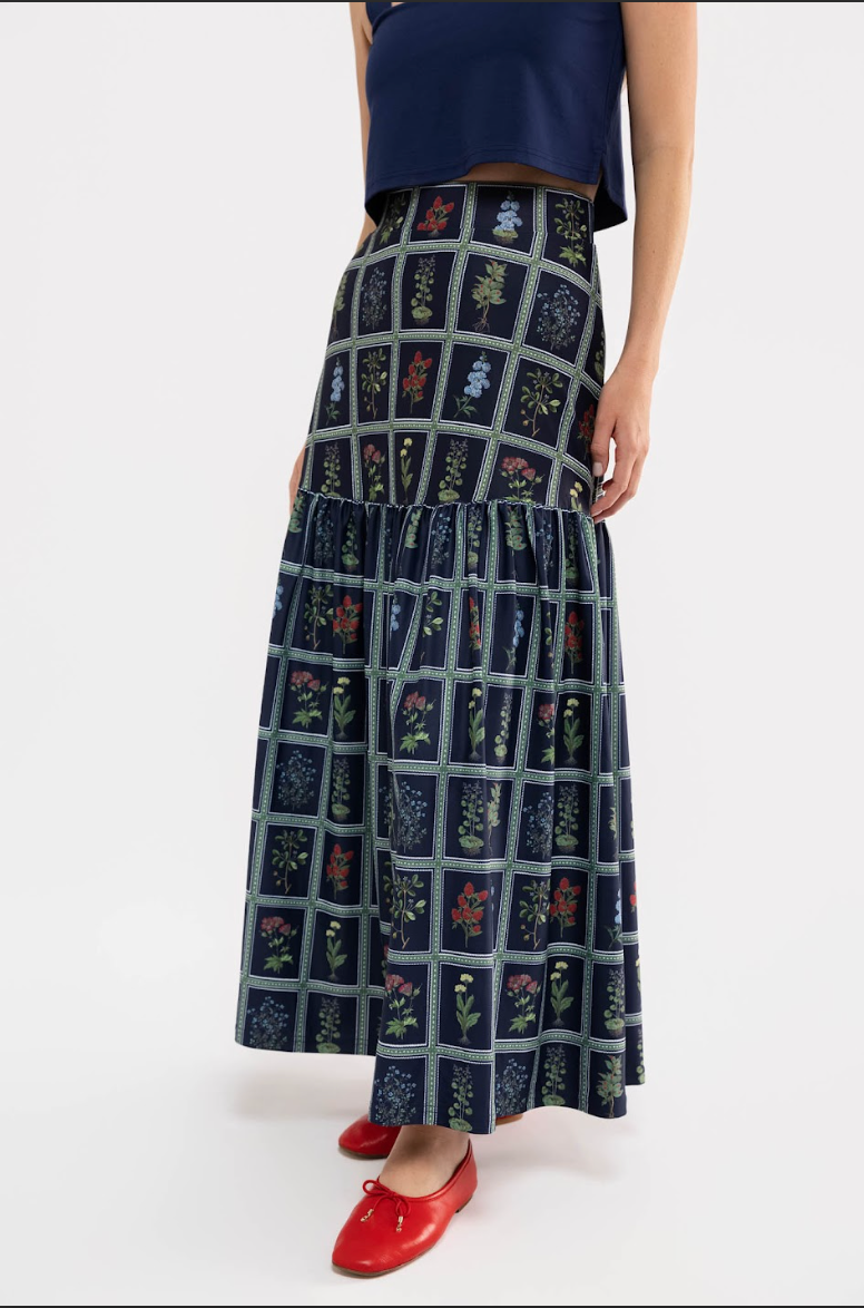 Faye Skirt - Gardeners Window Navy