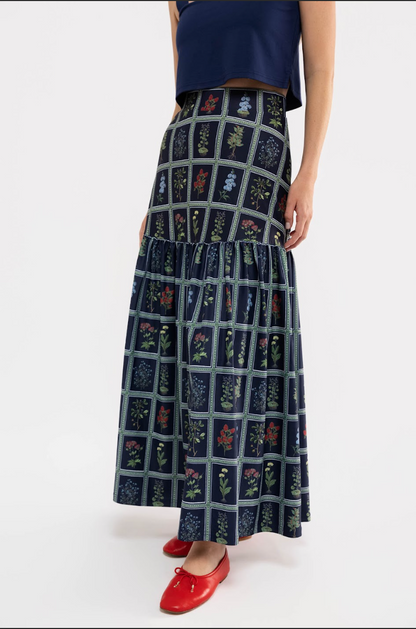 Faye Skirt - Gardeners Window Navy