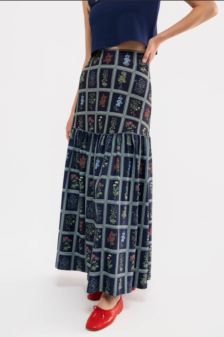 Faye Skirt - Gardeners Window Navy