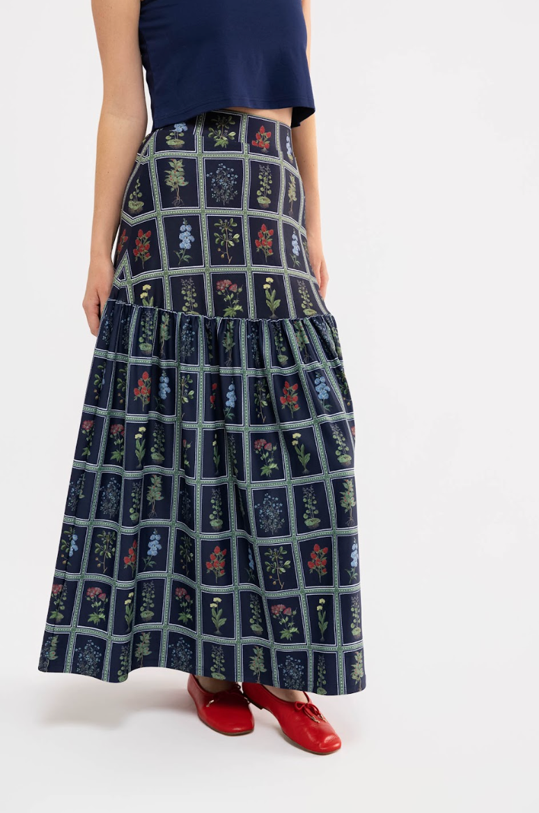 Faye Skirt - Gardeners Window Navy