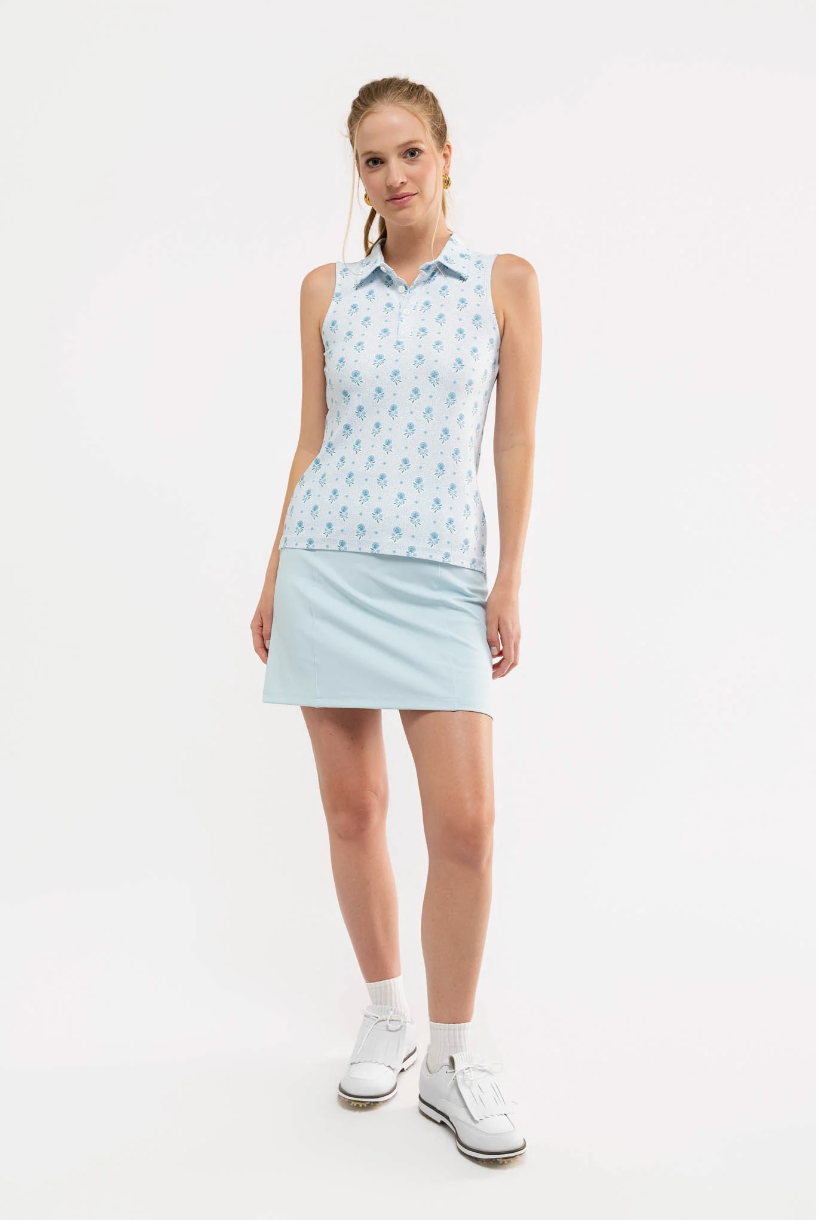 Alice Polo - Blue Dot Floral