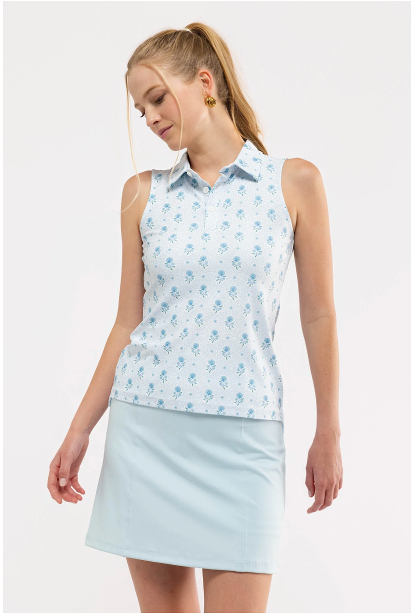 Alice Polo - Blue Dot Floral