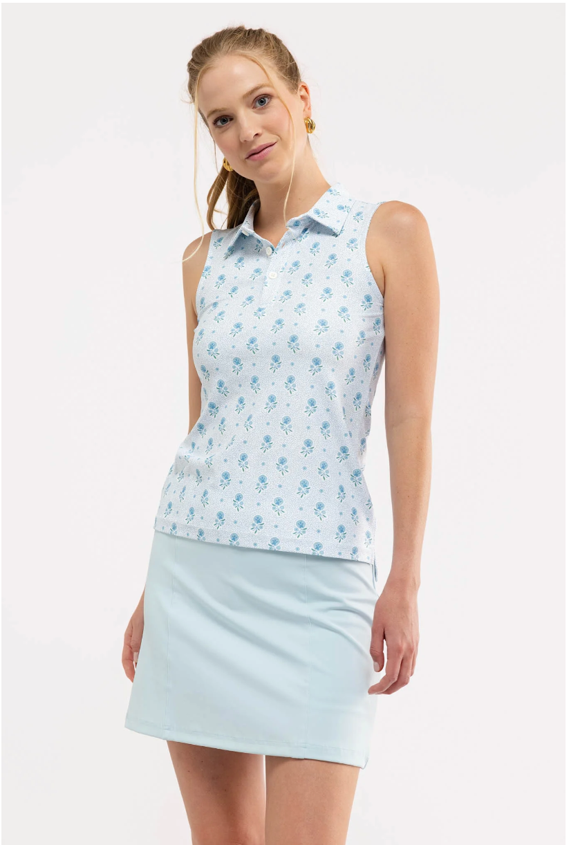 Alice Polo - Blue Dot Floral